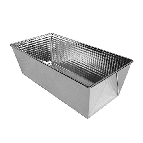 Szeroka forma do pieczenia chleba, pasztetu w kolorze srebrnym