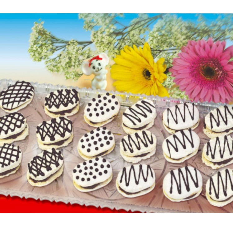 Szablon na przekładane ciasteczka bezy