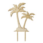 Drewniana ozdoba na tort w kształcie palm 17 cm
