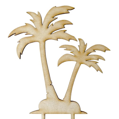 Ozdoba na tort Palmy dla podróżnika 17 cm