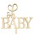 Drewniana ozdoba na tort baby shower oh baby 18 cm