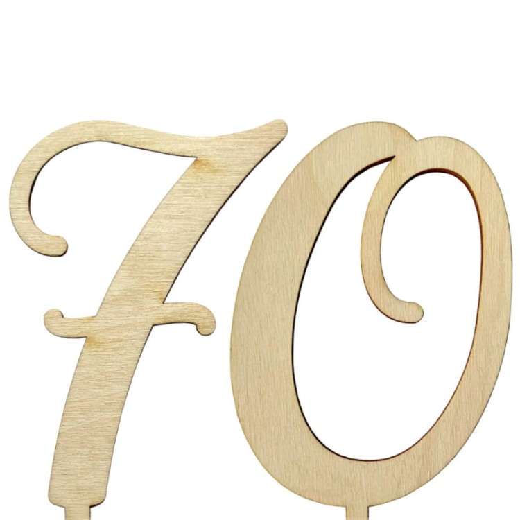Zestaw topperów na 70 urodziny
