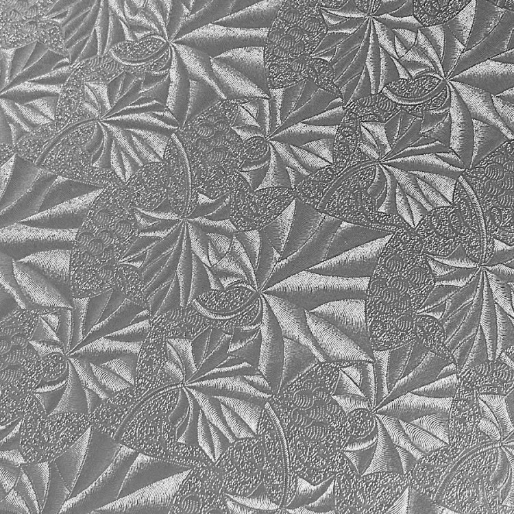 Podkład srebrny pod tort w liście wzór