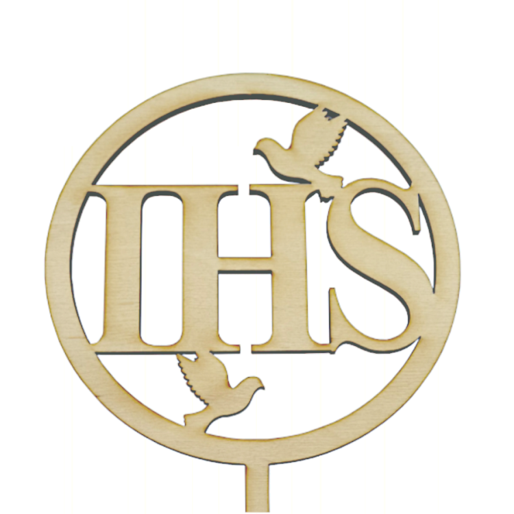 Drewniany topper na I Komunię Święta 22 cm