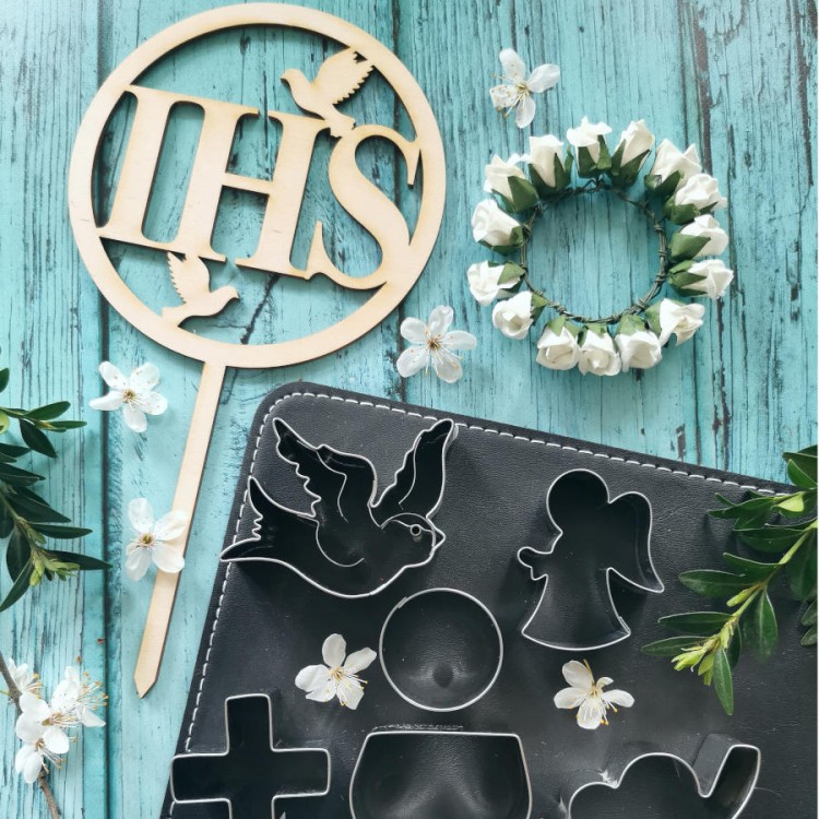 Topper IHS na Pierwszą Komunię Świętą