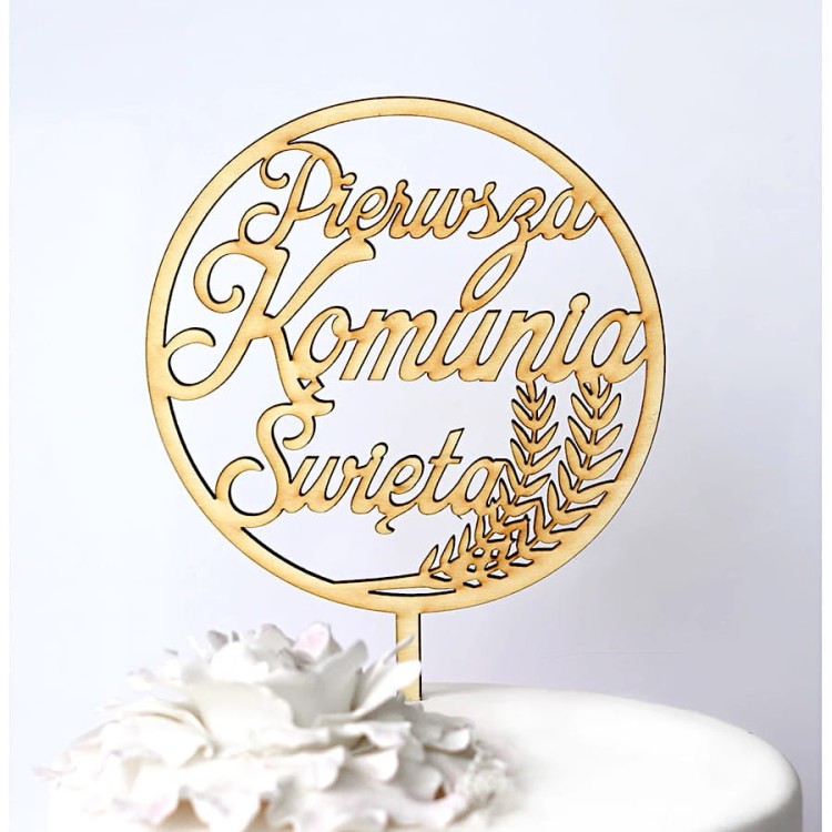 Topper komunijny na tort i inne wypieki