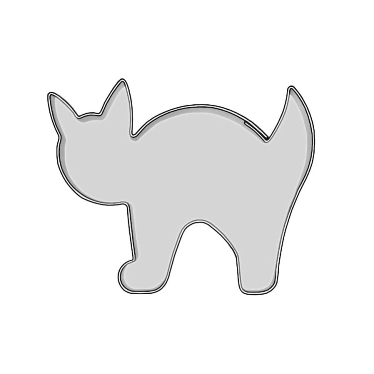 Wykrawacz w kształcie kociego grzbietu do ciastek na Halloween