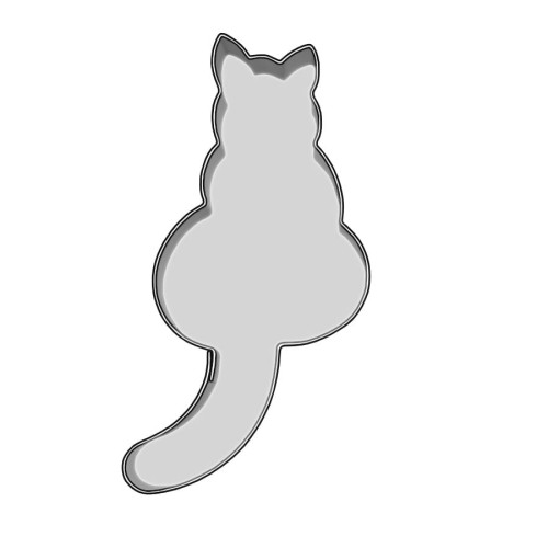 Wykrawacz w kształcie kotka z ogonkiem do ciastek i pierników