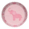 Papilotki różowe na baby shower