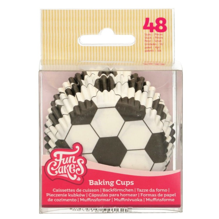 Papilotki w piłki do pieczenia ciastek dla futbolisty