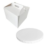 Zestaw pudełko i podkład pod tort 30 cm