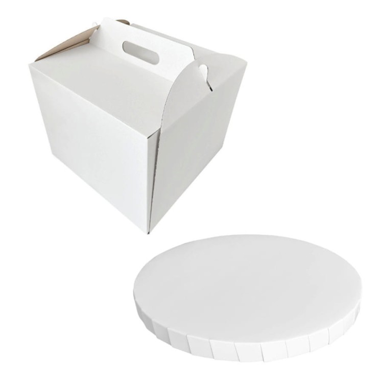 Zestaw pudełko i podkład pod tort 30 cm