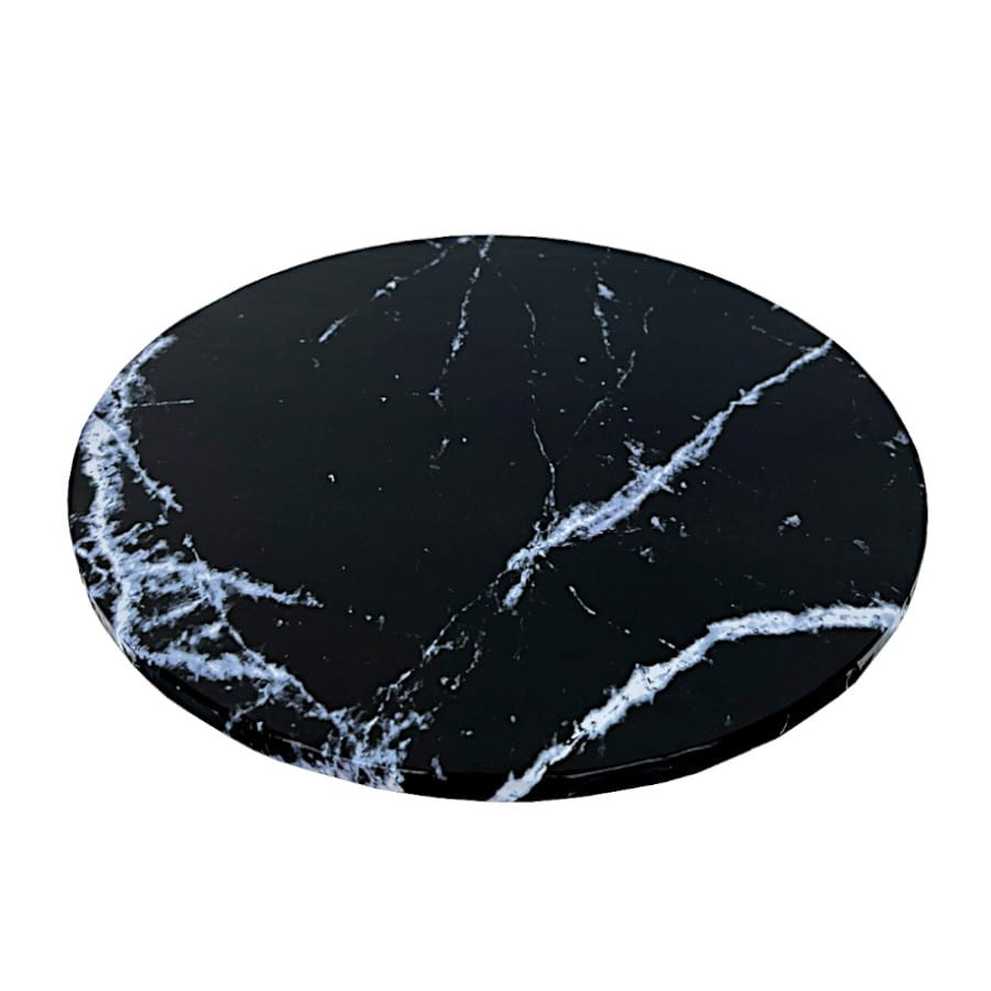 Czarny marmur podkład pod tort urodzinowy 25cm