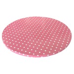 Różowy podkład cukierniczy w kropki 30cm