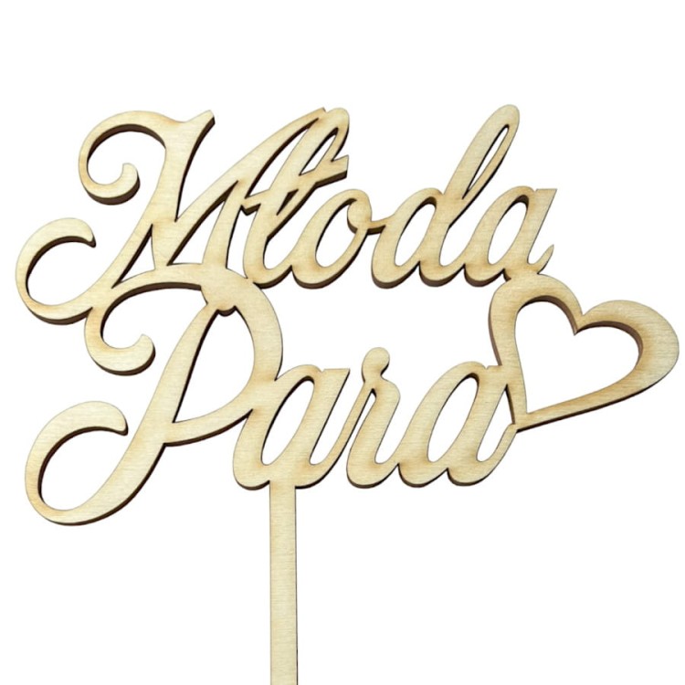 Drewniany topper na ślub Młoda Para