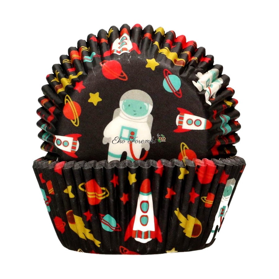 Papilotki do muffinek ze wzorem kosmonauty
