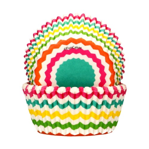 Pergaminowe papilotki w kolorowe prążki