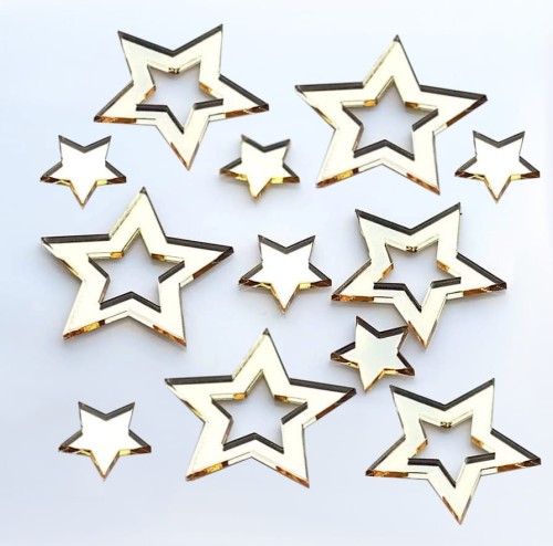 Ozdoby na tort w kształcie złotych gwiazd na tort urodzinowy