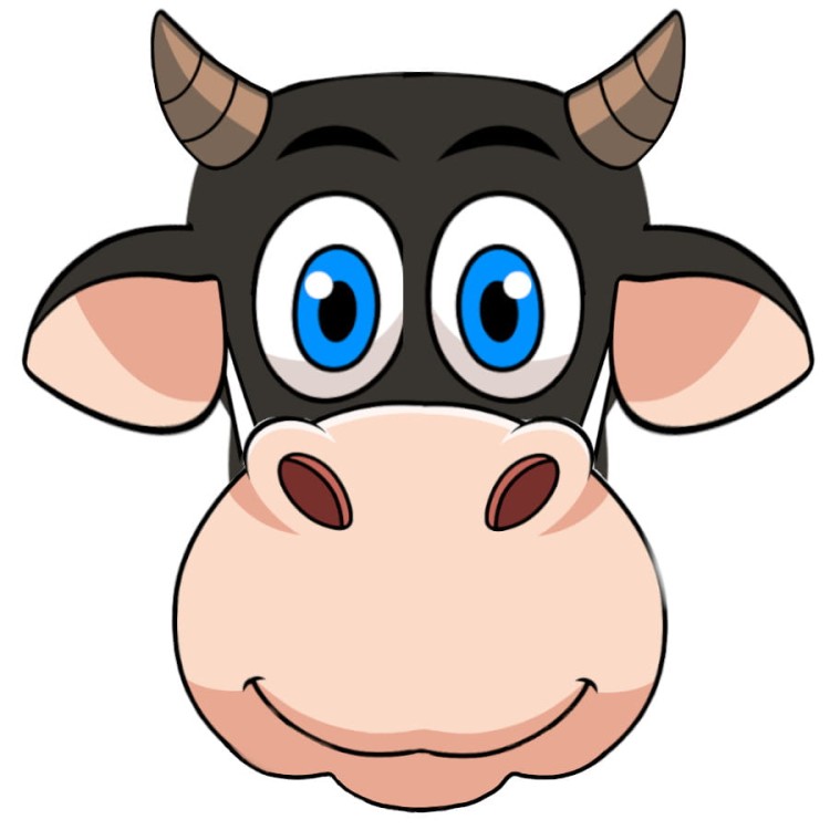 Ciasteczko z foremki głowa krowy