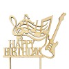 Drewniany topper muzyczny Happy Birthday 12 cm