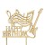 Drewniany topper muzyczny Happy Birthday 12 cm