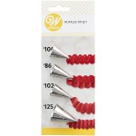 Zestaw końcówek cukierniczych do falban i wstążek Wilton #86, #100, #102, #125