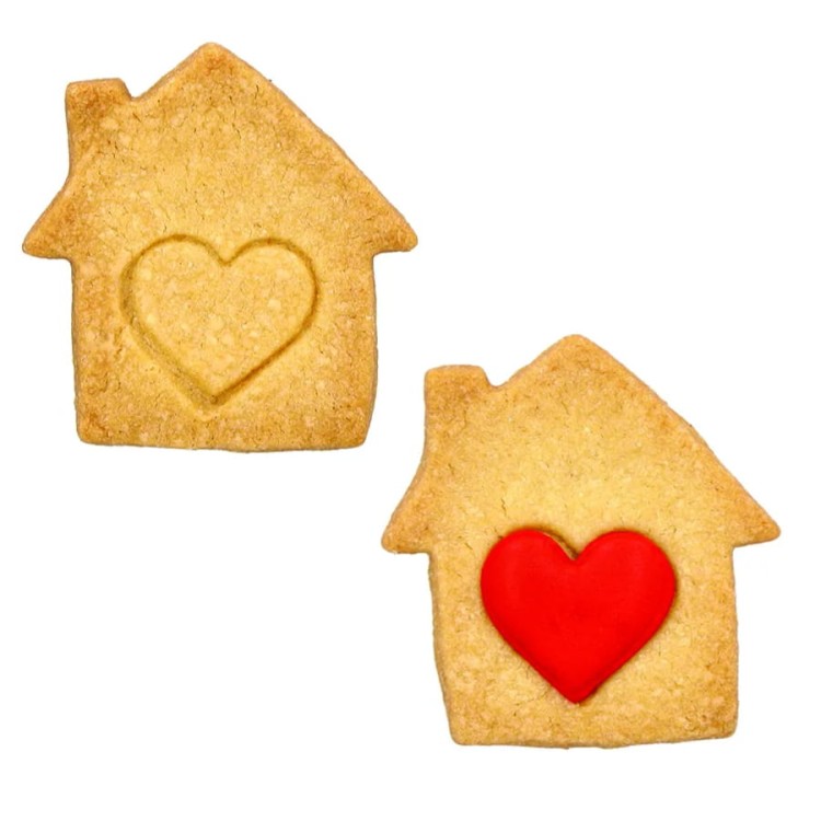 Ciasteczka w kształcie domu i serduszka