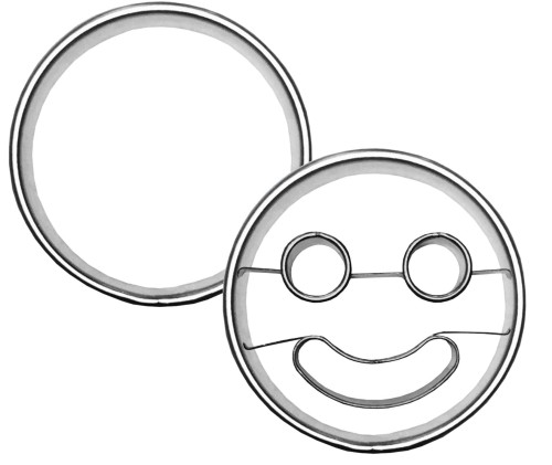 Foremki do wykonania ciasteczek Linzer w kształcie uśmiechniętej buźki