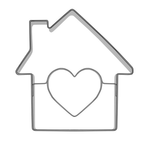 Foremka do ciastek dom z sercem w środku