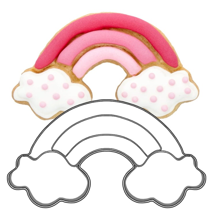 Foremka do ciastek w kształcie tęczy