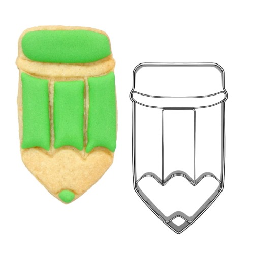 Wykrawacz do ciastek ołówek 6,5 cm z ozdobionym ciasteczkiem