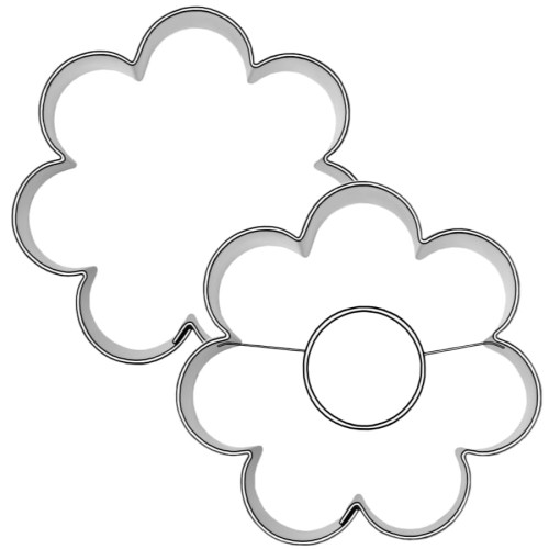 Zestaw foremek do ciastek z dziurką kwiatuszki