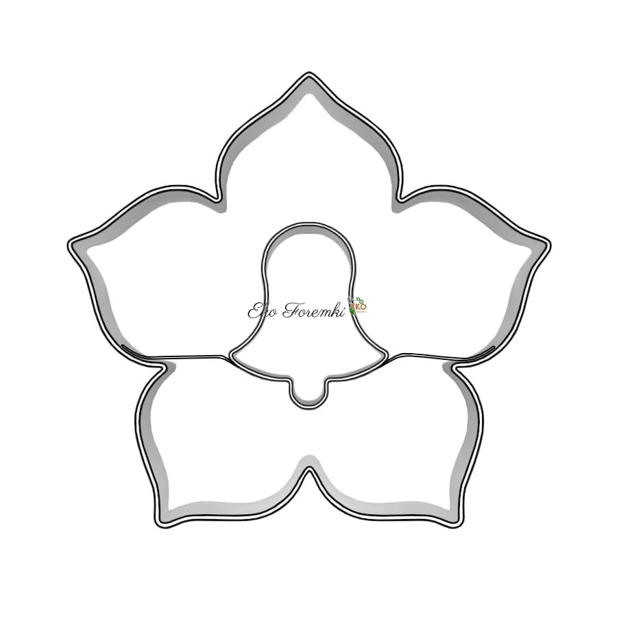 Wykrawacz róża z dzwoneczkiem do ciastek świątecznych z dziurką