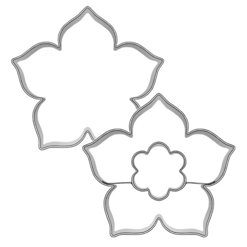 Zestaw foremek do ciastek róża z kwiatkiem