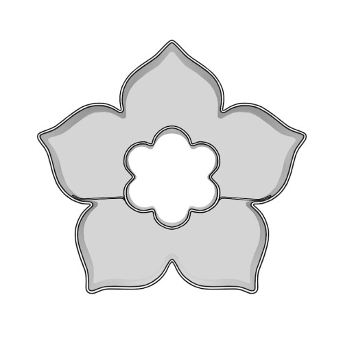 Wykrawacz do ciastek przekładanych róża z kwiatuszkiem