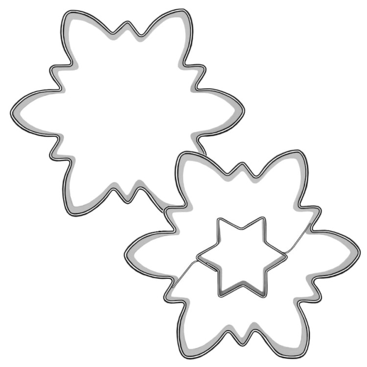 Zestaw foremek do ciastek przekładanych w kształcie szarotek 4,2 cm