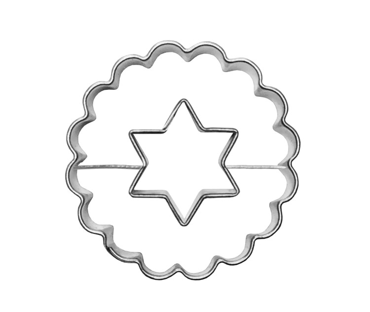Foremka kółeczko karbowane z gwiazdką 3,7 cm
