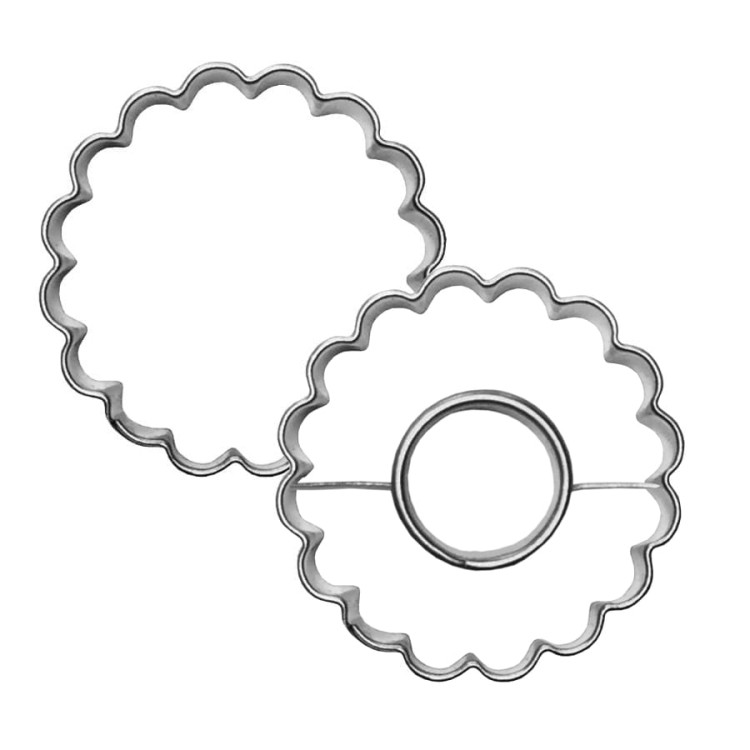 Zestaw foremek do ciastek przekładanych kółeczka 3,7 cm