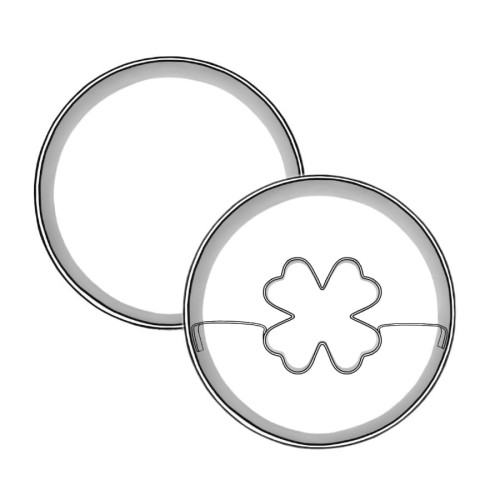 Foremki do ciastek w kształcie kółek z koniczynką