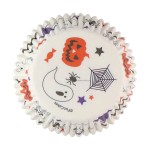 Białe papilotki na Halloween 48 sztuk