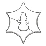 Foremka gwiazdka z bałwanem 5,4 cm