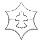 Foremka gwiazda z aniołkiem 5,4 cm