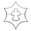Foremka gwiazda z aniołkiem 5,4 cm