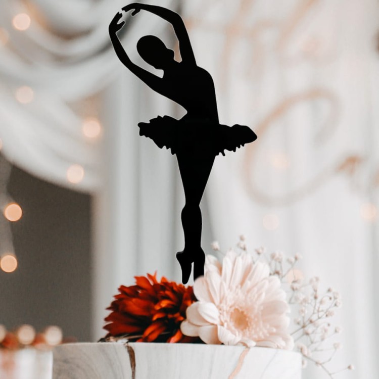 Topper na tort tańcząca Baletnica 15 cm