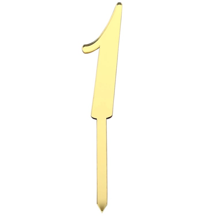 Topper w kształcie cyfry jeden 10 cm