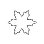 Foremka świąteczna płatek śniegu 3,7 cm