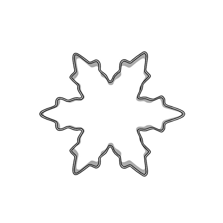 Foremka świąteczna płatek śniegu 3,7 cm