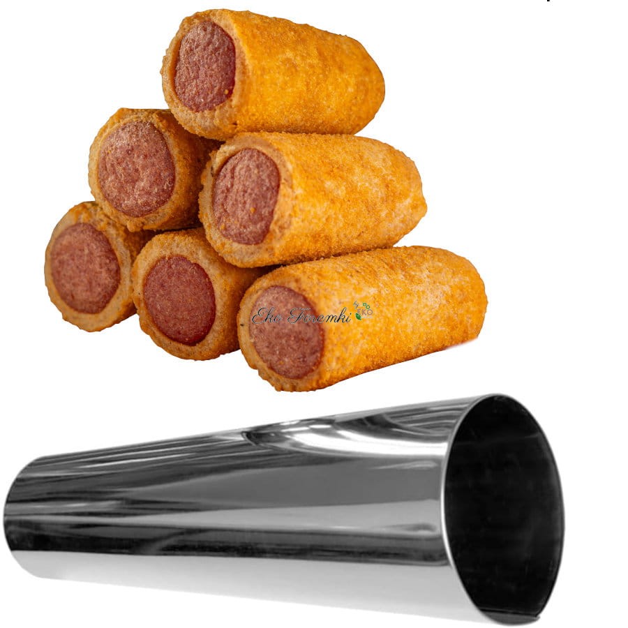 Forma na rurki i upieczone ciasto