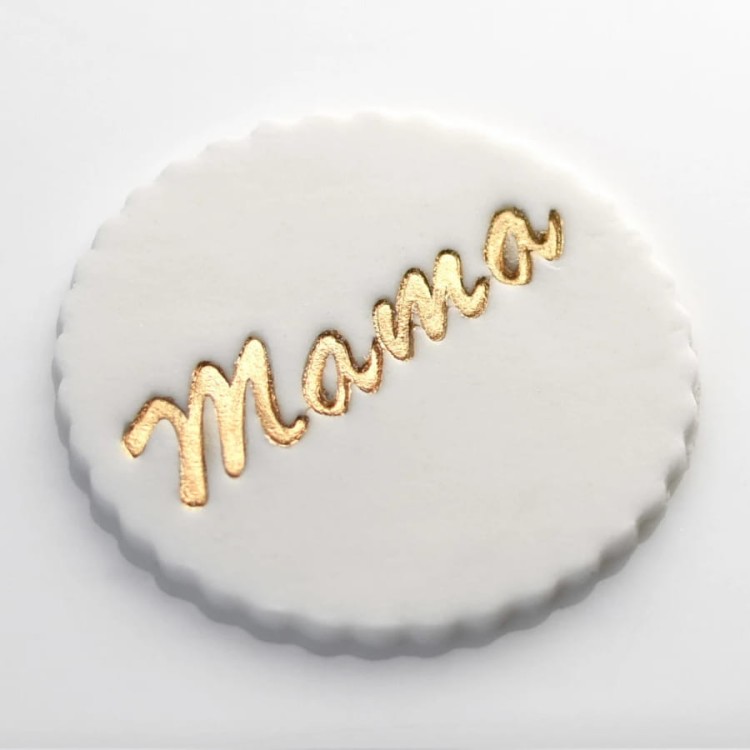 Dekoracja z masy cukrowej Mama