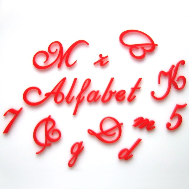 Alfabet do stemplowania masy cukrowej